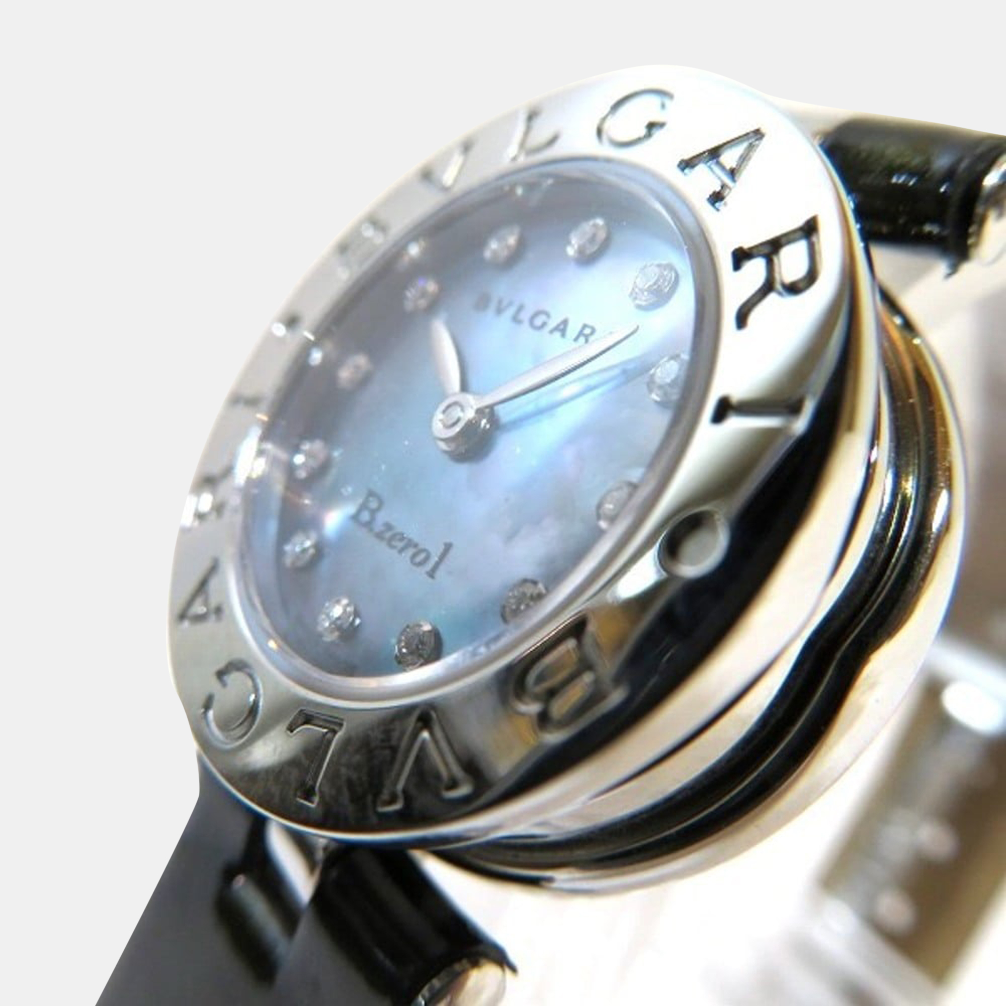 

Bvlgari Black MOP Diamonds Stainless Steel B.Zero1 BZ22S Women's Wristwatch 22 mm