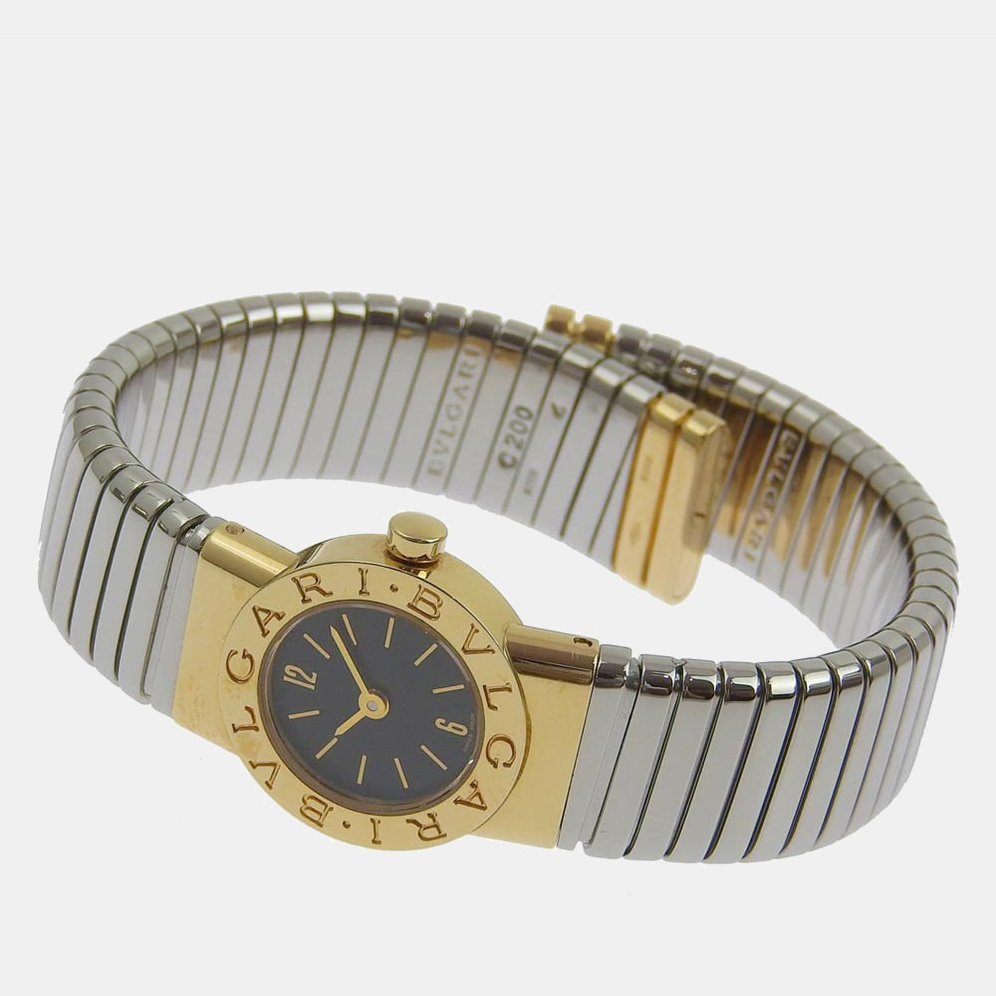 

Bvlgari Black 18K Yellow Gold And Stainless Steel Serpenti Tubogas BB192TG Women's Wristwatch 19 mm