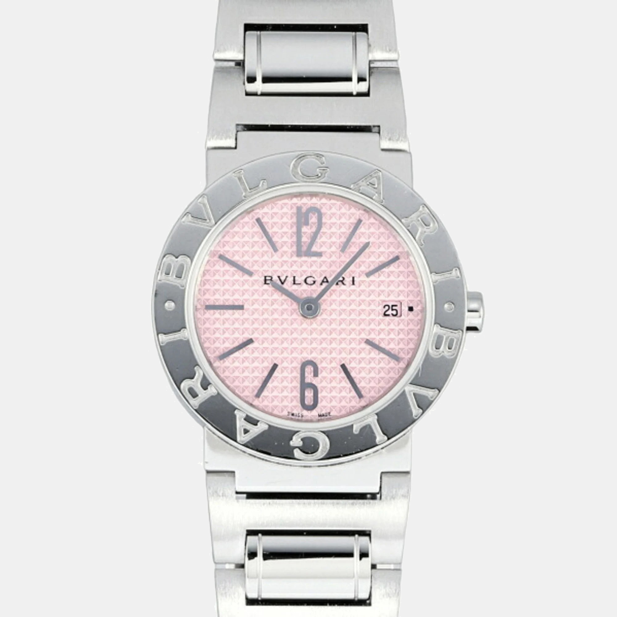 

Bvlgari Pink Stainless Steel Bvlgari Bvlgari BB26C2SSD/JA Quartz Women's Wristwatch 26 mm
