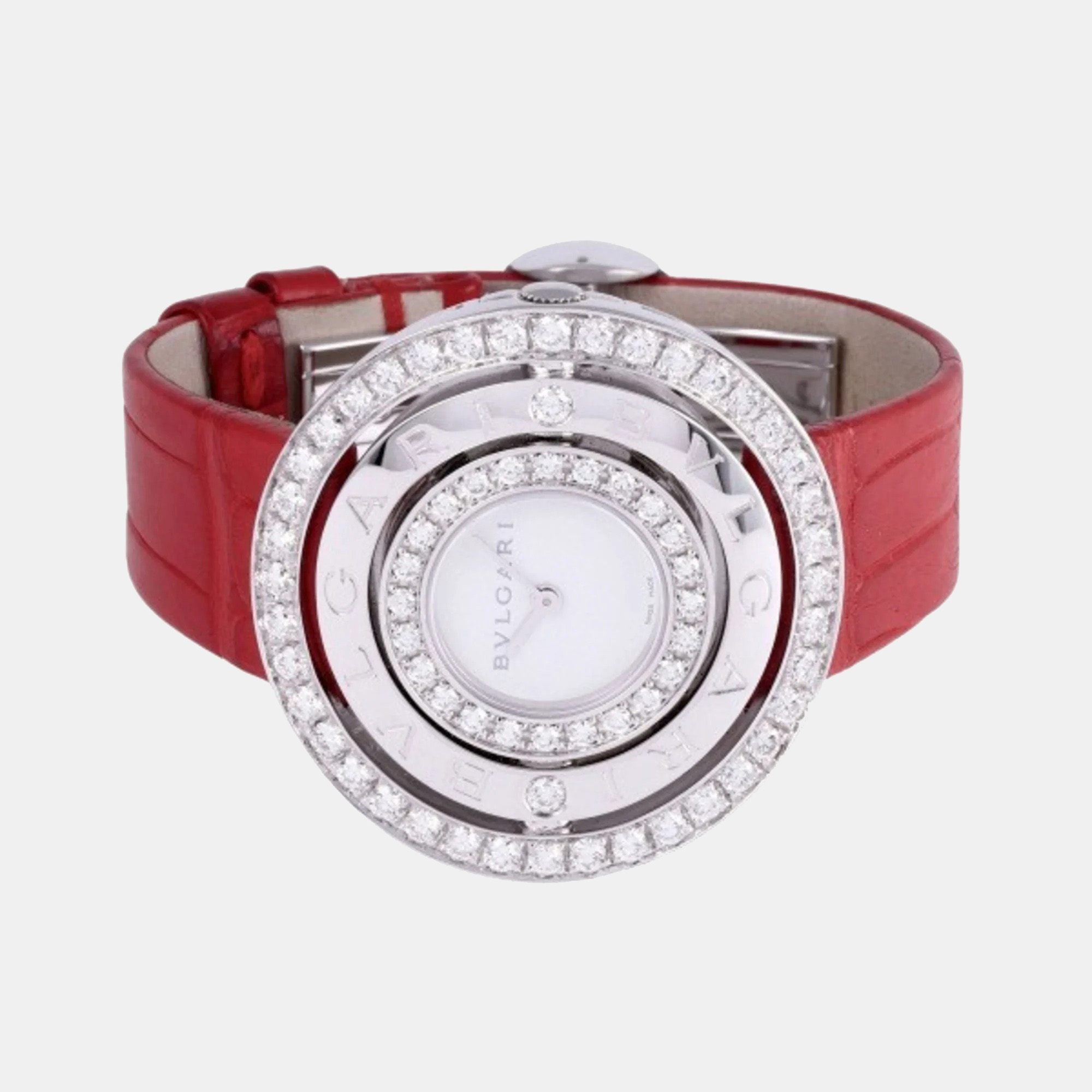 

Bvlgari White 18k White Gold Astrale AEW36D1WL Quartz Women's Wristwatch 36 mm