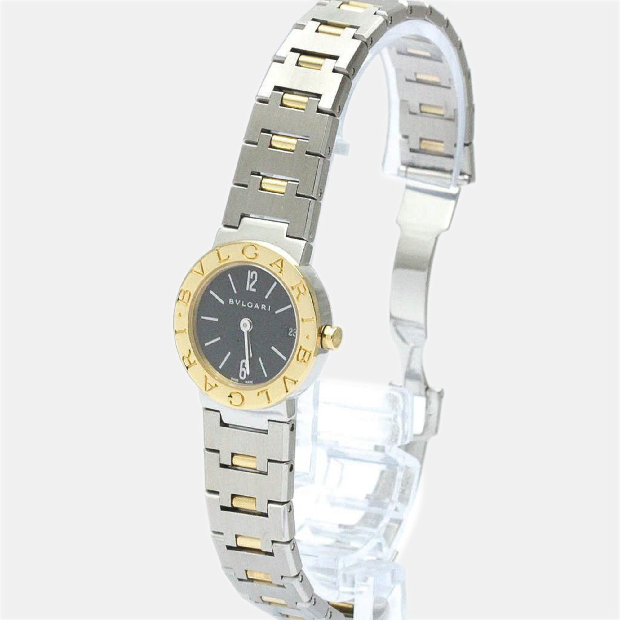 

Bvlgari Black 18k Yellow Gold And Stainless Steel Bvlgari Bvlgari BB23SG Quartz Women's Wristwatch 23 mm