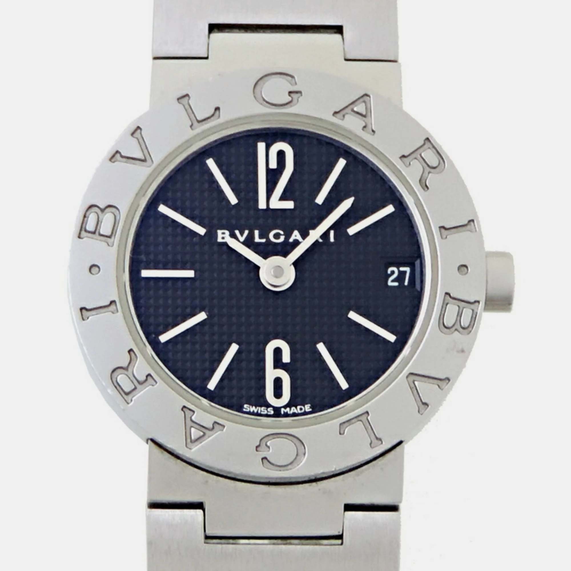 

Bvlgari Black Stainless Steel Bvlgari Bvlgari BB23SS Quartz Women's Wristwatch 23 mm