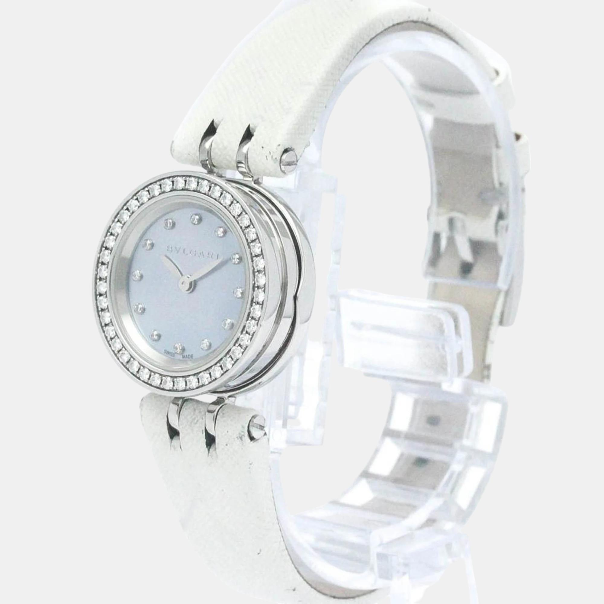 

Bvlgari Blue Stainless Steel and Diamond B.Zero1 BZ23S Women's Wristwatch 24 mm