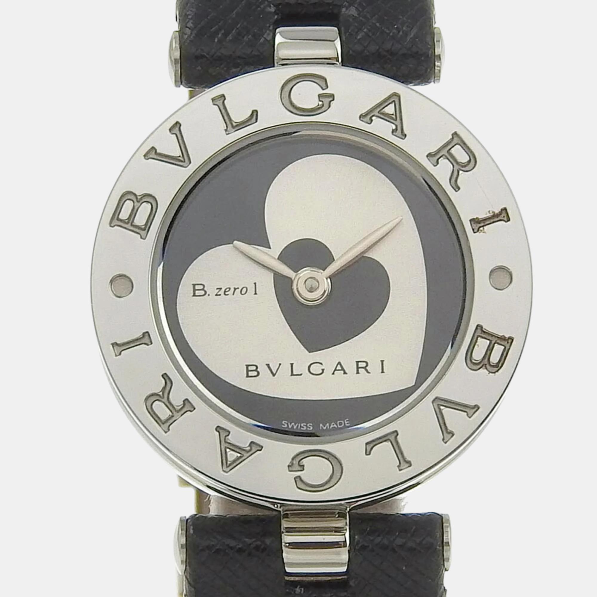 

Bvlgari Black/Silver Stainless Steel B.Zero1 Double Heart BZ22S Women's Wristwatch 22 mm