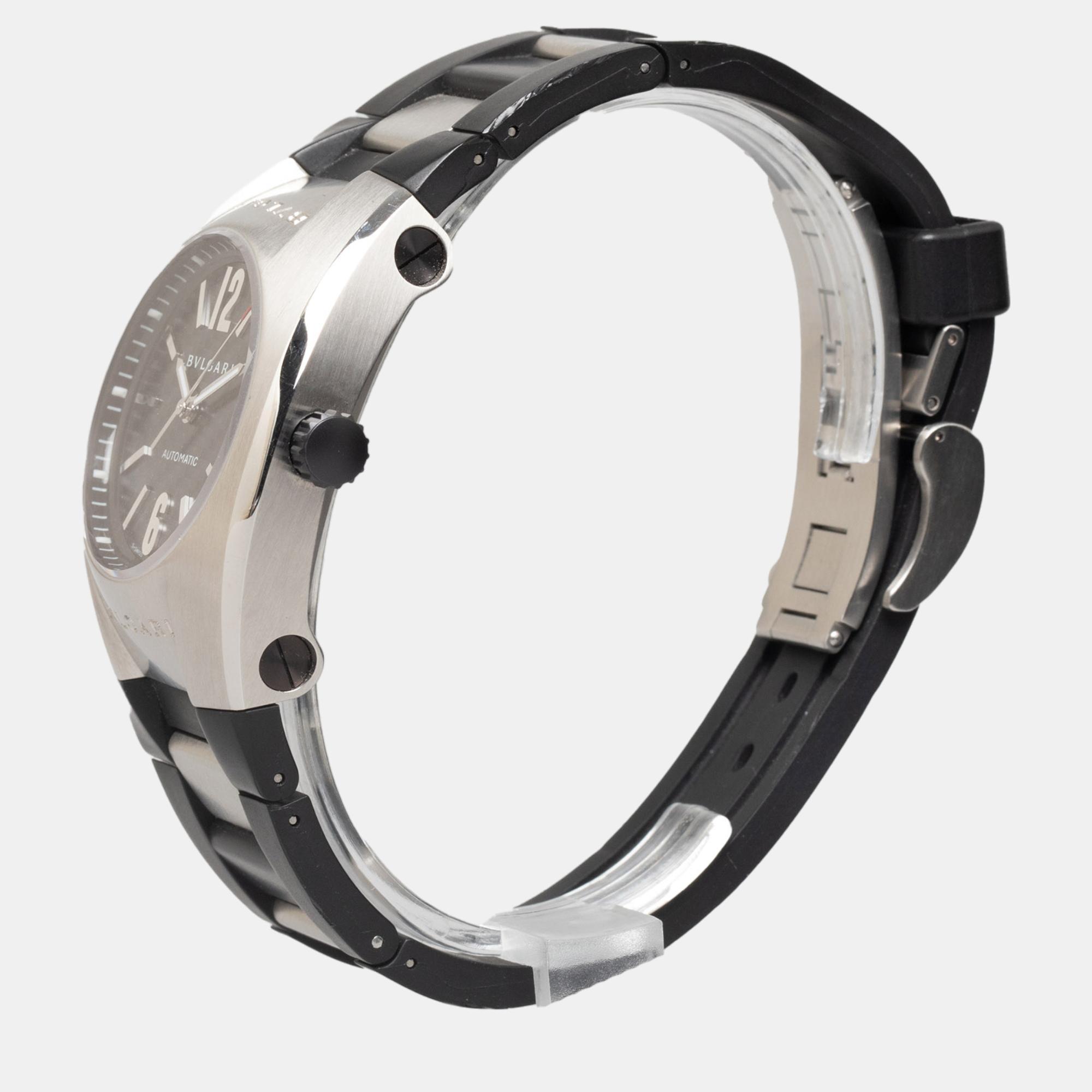 

Bvlgari Black Automatic Stainless and Rubber Ergon Watch