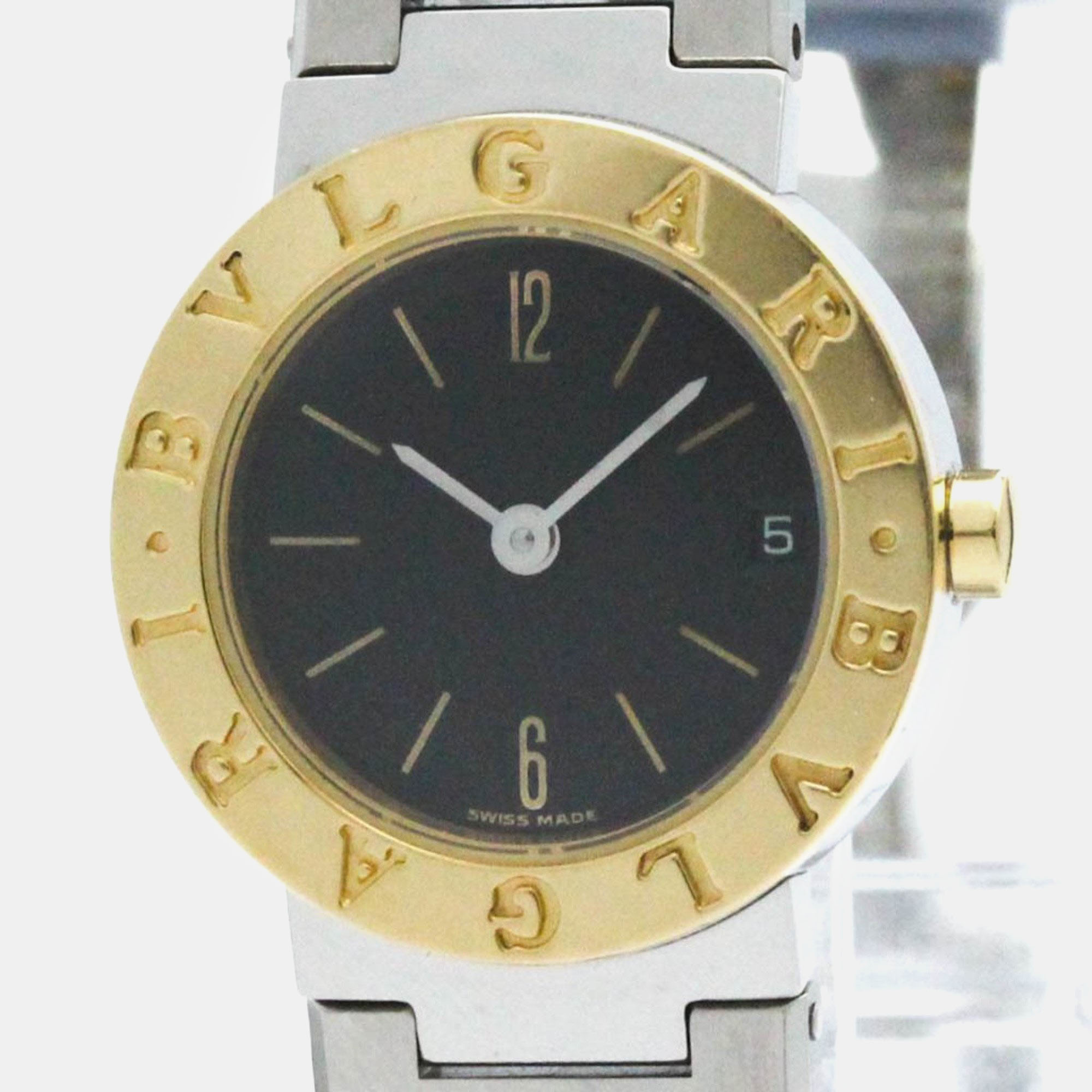 

Bvlgari Black 18k Yellow Gold Stainless Steel Bvlgari Bvlgari BB23SGD Automatic Women's Wristwatch 23 mm