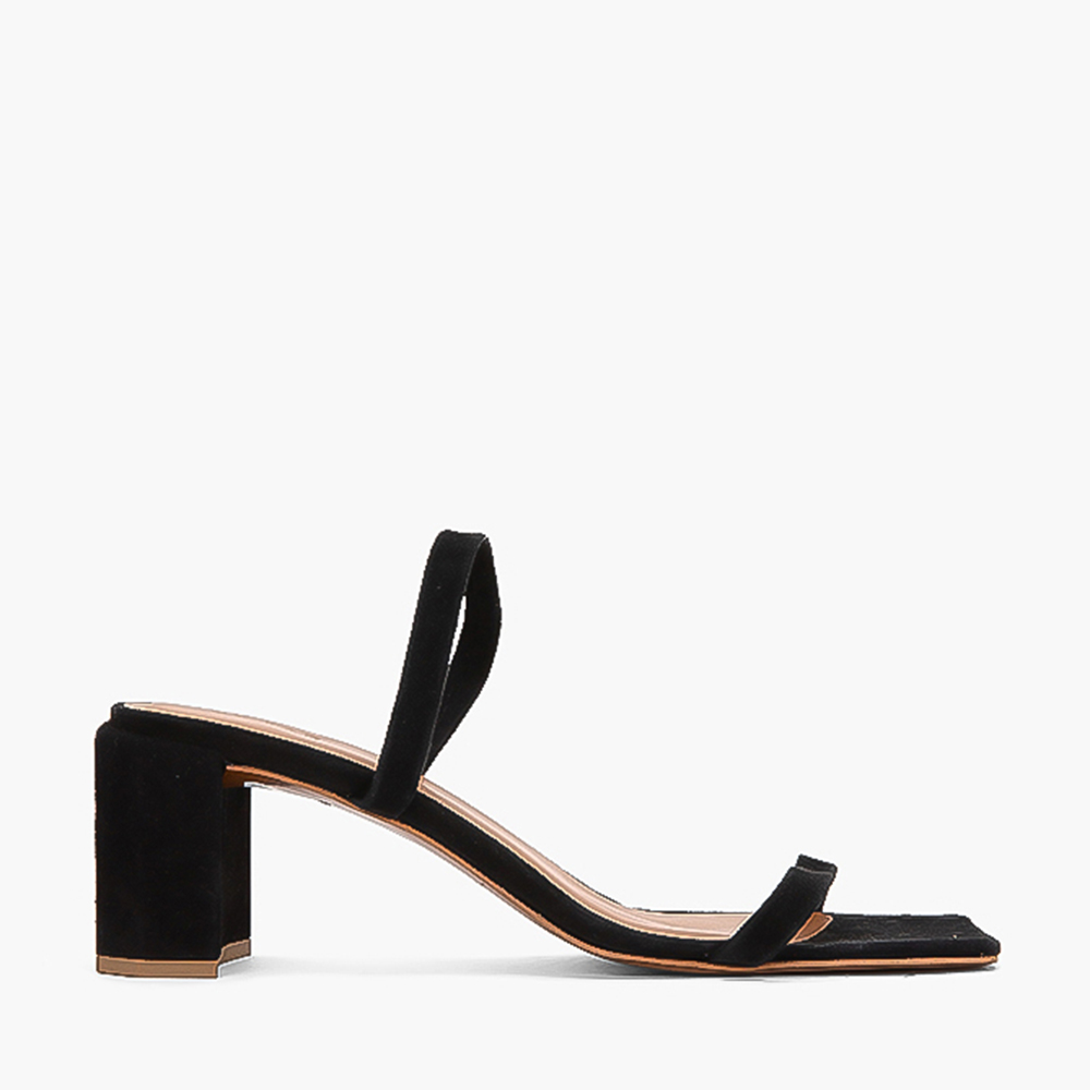 By Far Black Tanya Suede Sandals Size EU 41