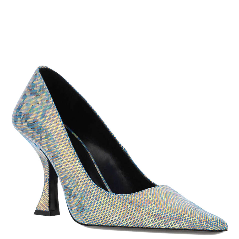 

By Far Disco Blue Hologram Leather Viva Pumps Size  IT