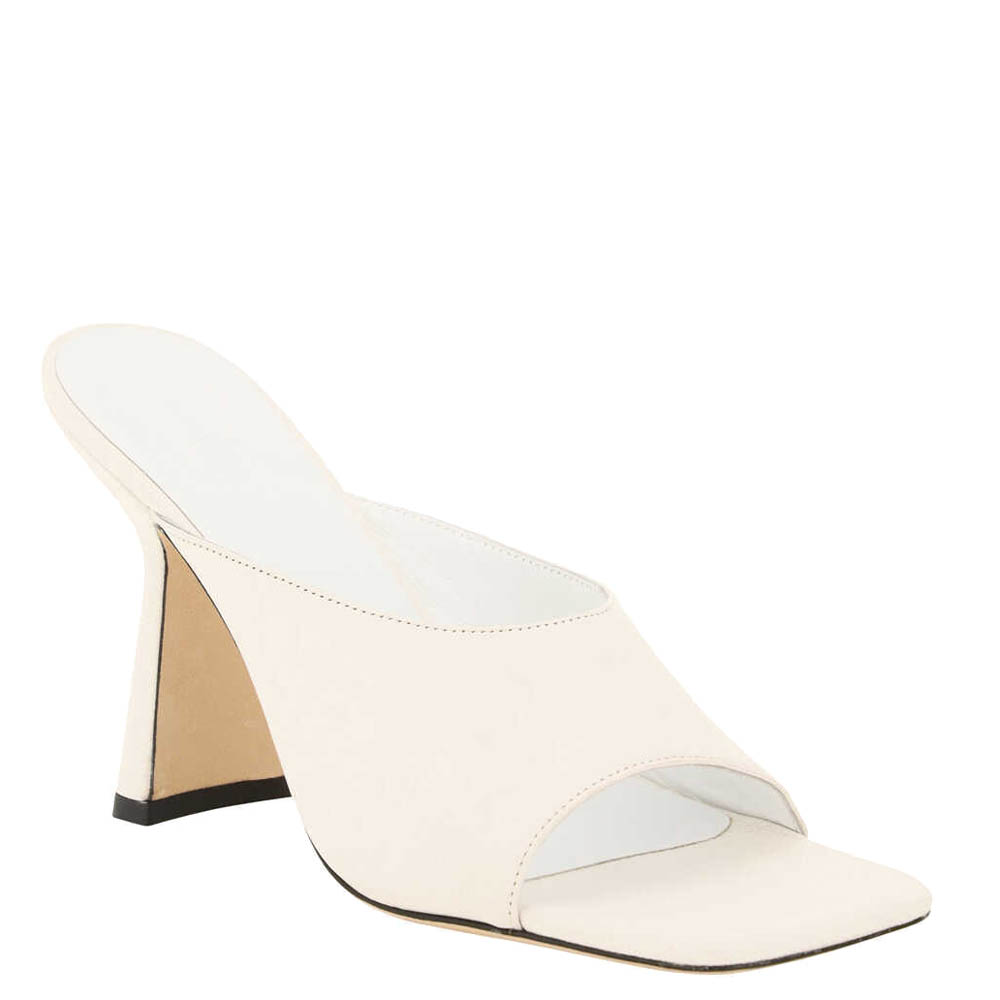 

By Far White Grained Leather Zaya Sandals Size IT