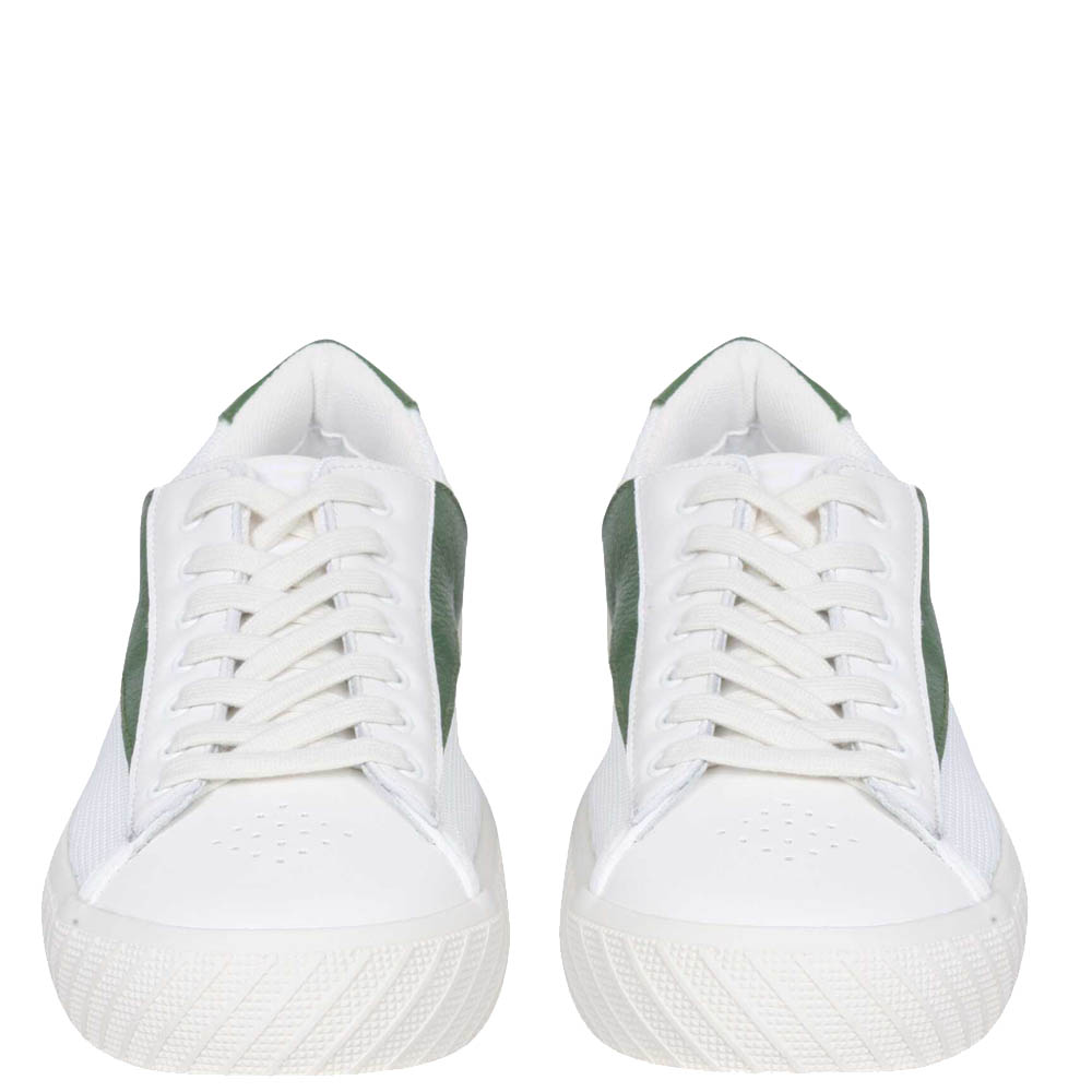 

By Far White and Green Grained Leather Rodina Sneakers Size IT