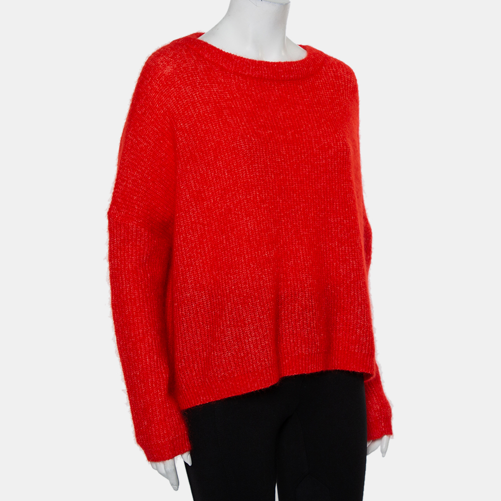 

By Malene Birger Red Wool & Mohair Oversized Sweater