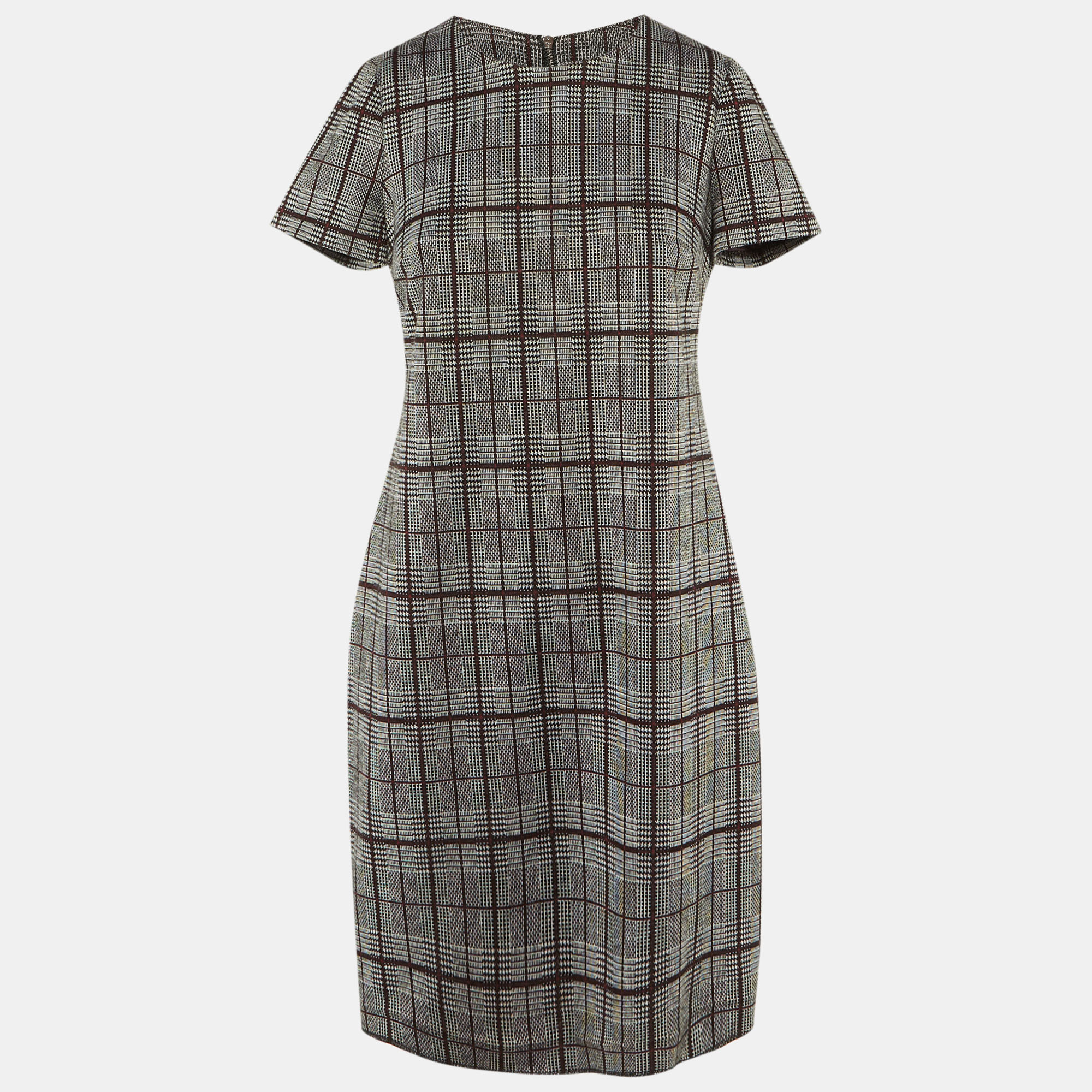 

Calvin Klein Black /Red Checkered Knit Mini Dress M