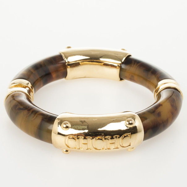 Carolina Herrera Brown Resin Bangle