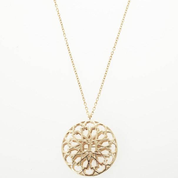 Pre Owned Carolina Herrera Medallion Necklace