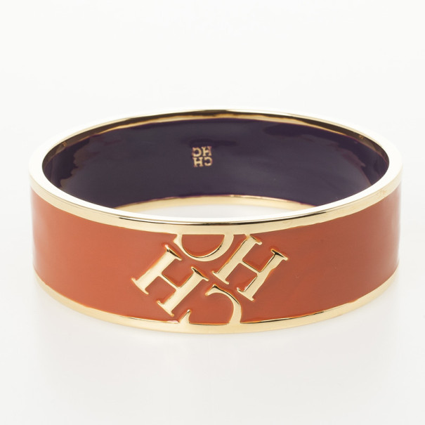 Pre Owned Carolina Herrera CH Orange Bangle 20 CM