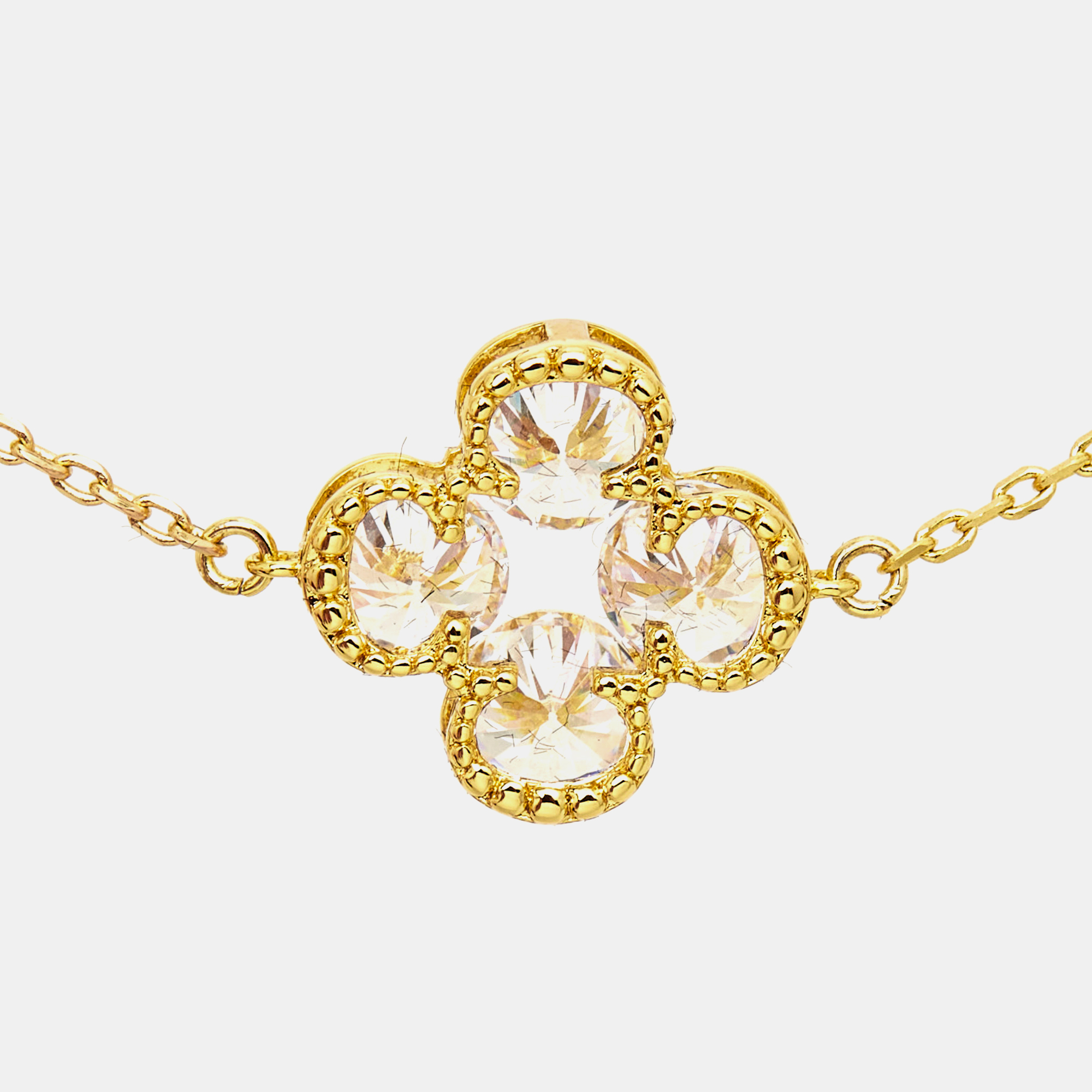 

Carolina Herrera Rosetta Insignia Crystals Faux Pearl Gold Tone Bracelet