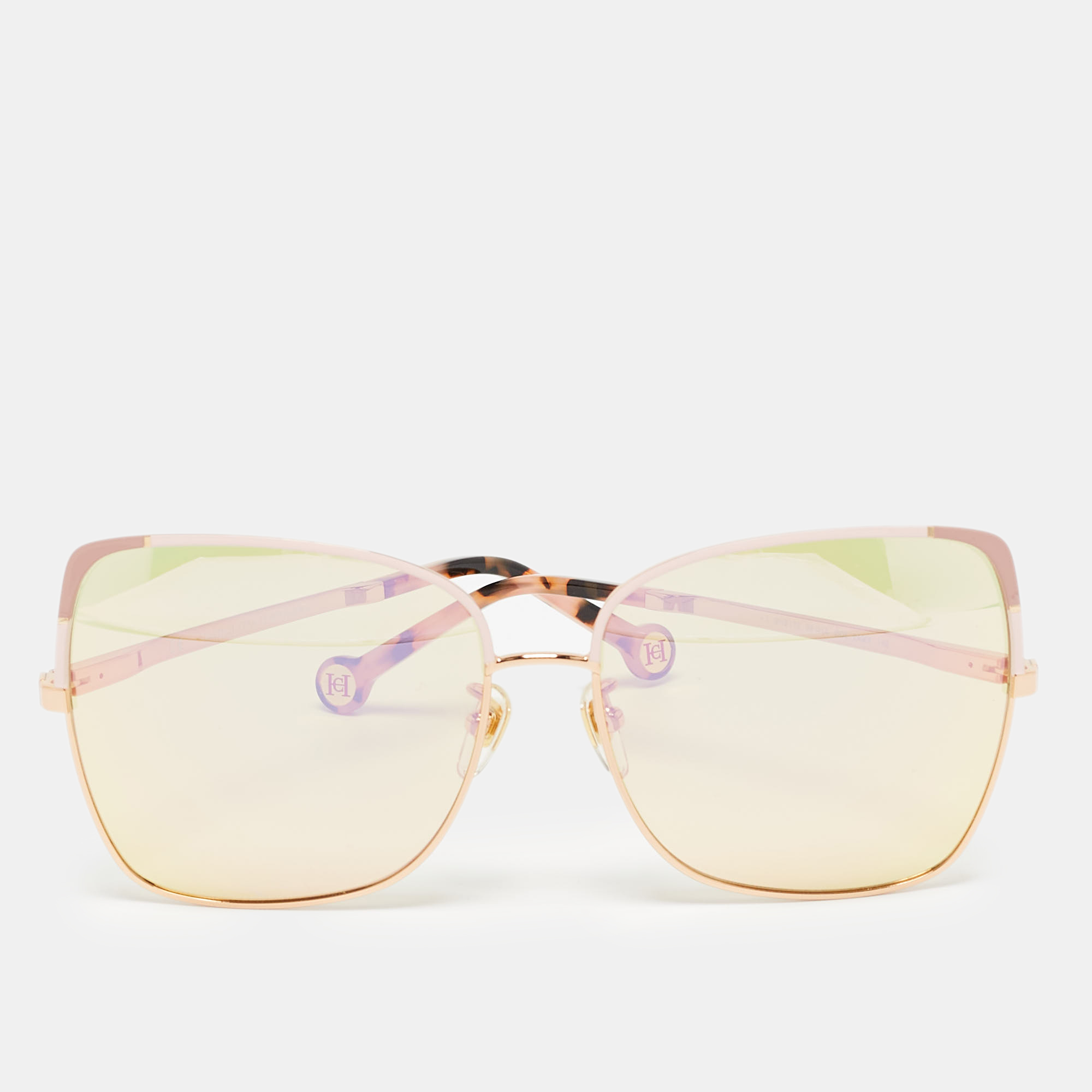 Pre-owned Carolina Herrera Pink Gradient She172 Butterfly Sunglasses