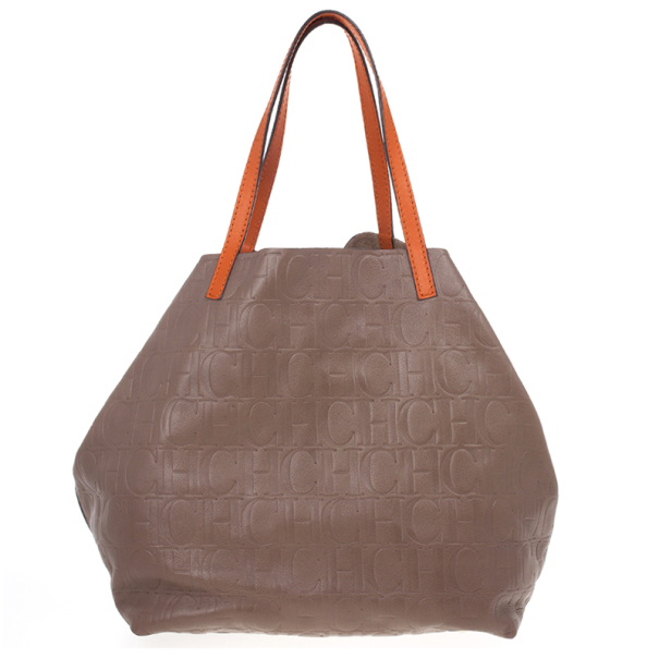 Pre Owned Carolina Herrera Silver Matryoshka Tote