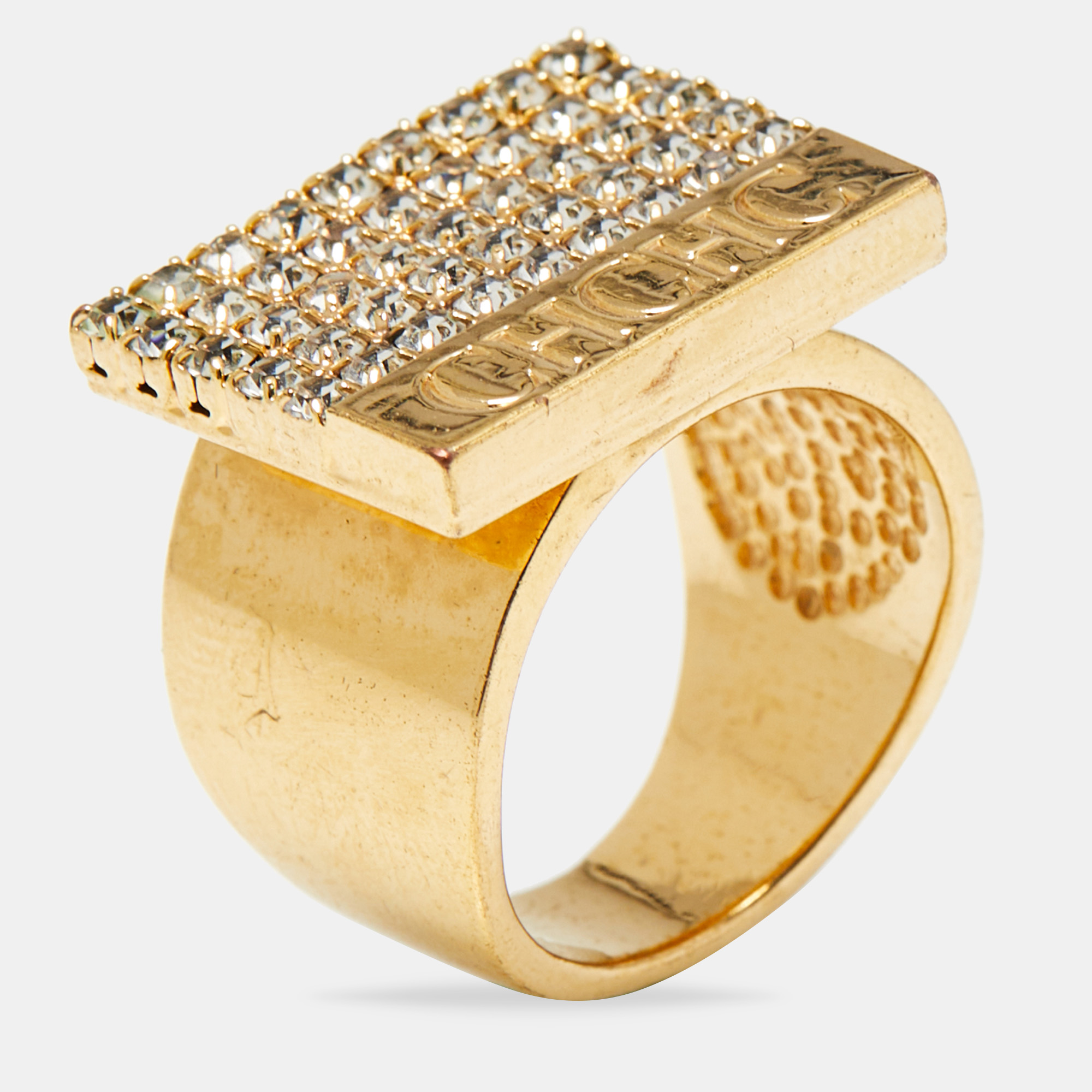 

Carolina Herrera Crystal Gold Tone Ring Size