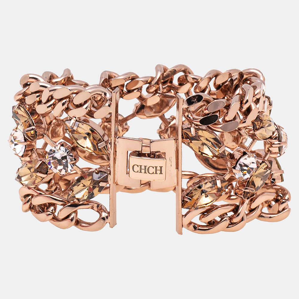 

Carolina Herrera Crytsals Gold Tone Bracelet