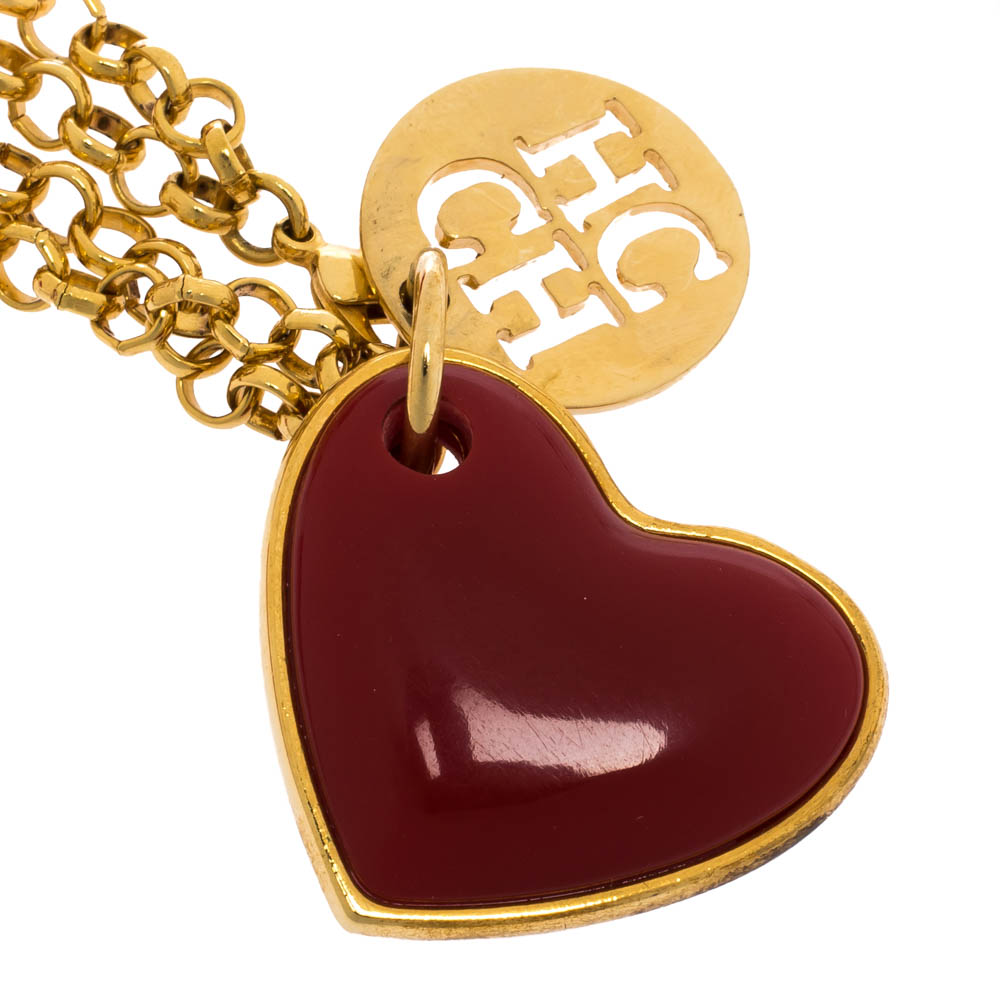 

Carolina Herrera Heart Gold Tone Chain Link Bracelet