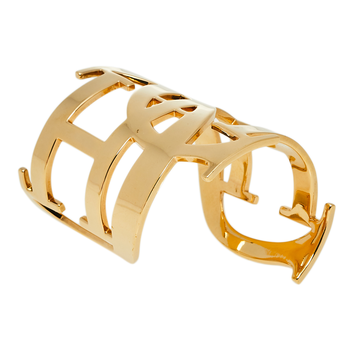 

Carolina Herrera Gold Tone Logo Cuff Bracelet