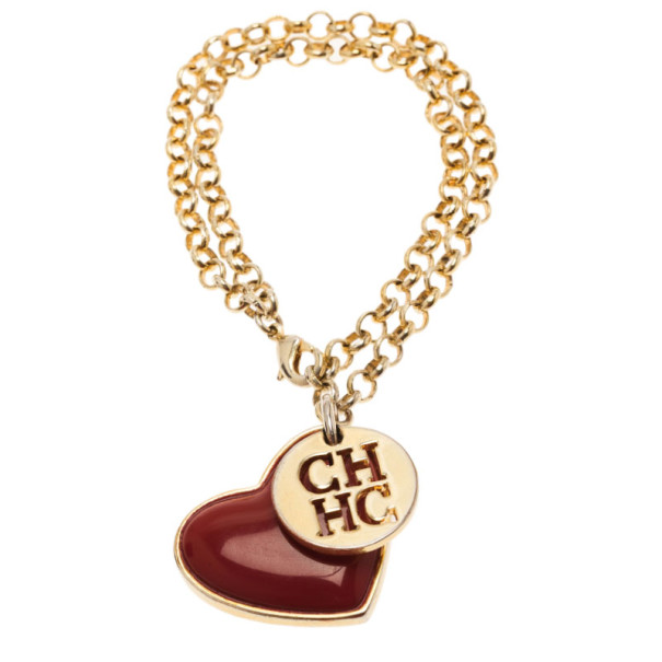 Carolina Herrera Heart Gold-Tone Bracelet 18CM