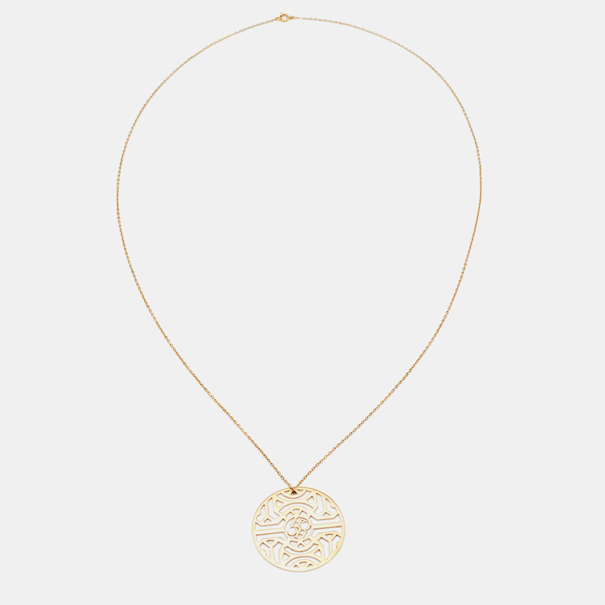 

CH Carolina Herrera Gold Tone Medallion Pendant