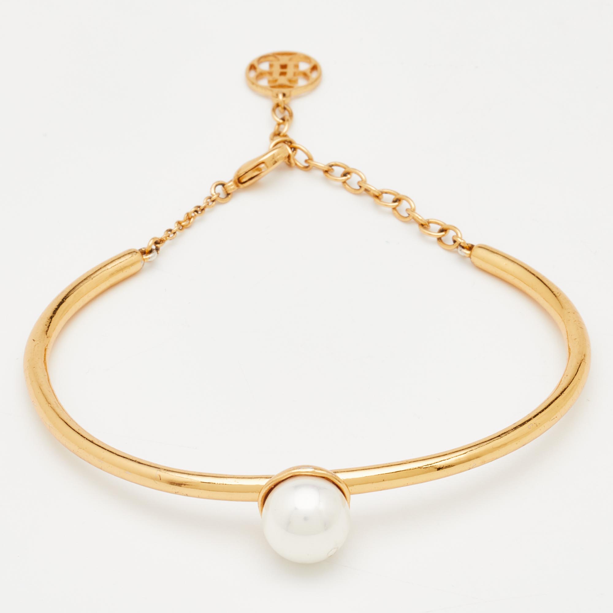 Carolina Herrera Bow & Bead Bracelet - Clear, Gold-Tone Metal Charm,  Bracelets - CAO95756 | The RealReal