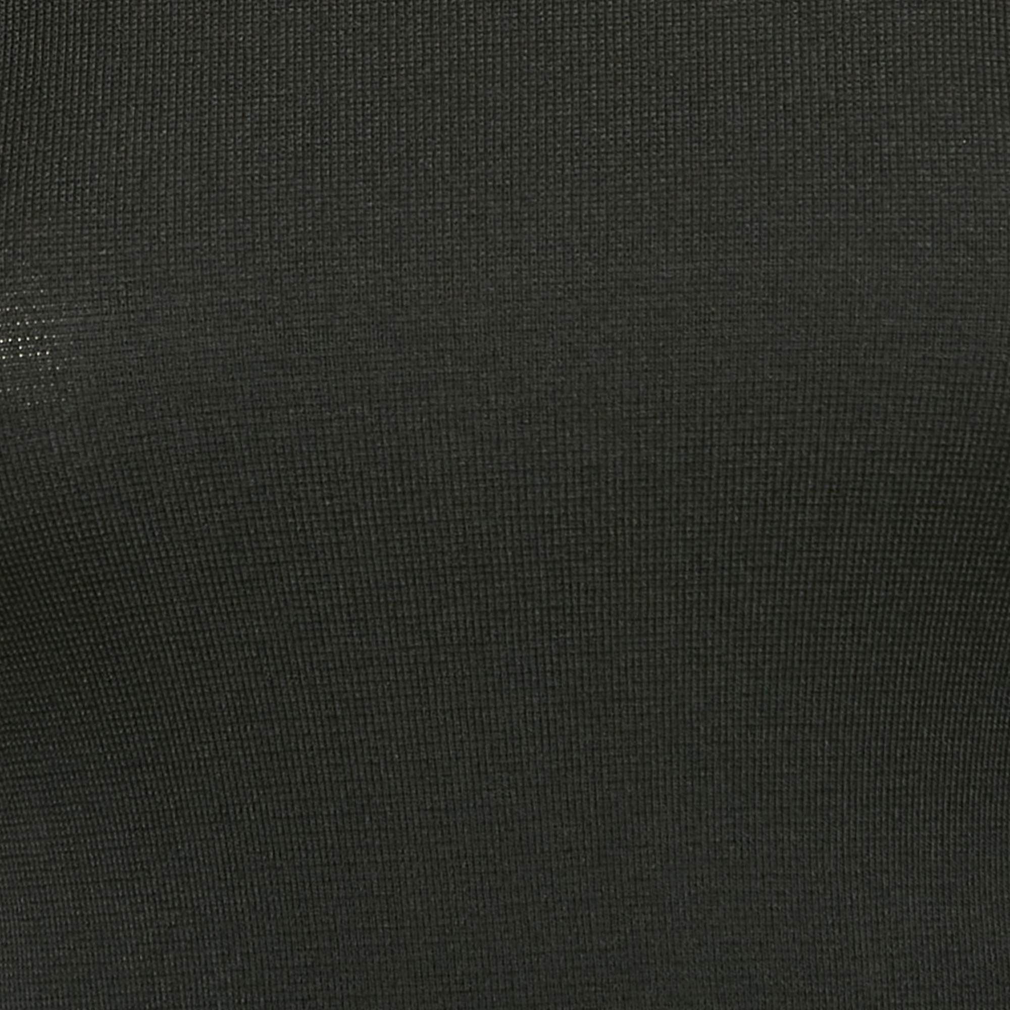 Carolina Herrera Black Stretch Knit Bell Sleeve Top XS 