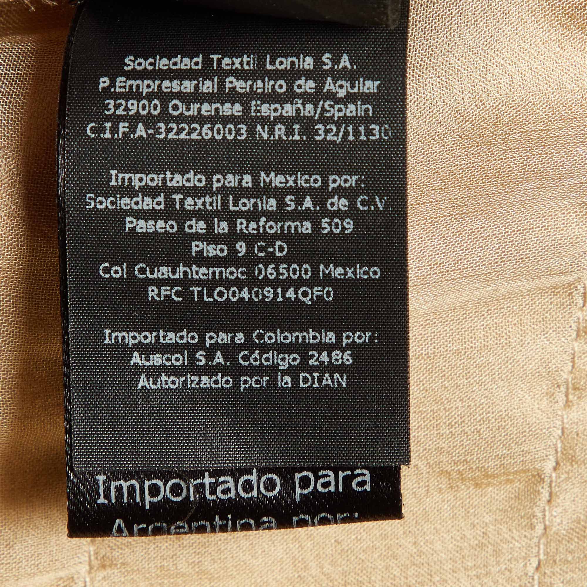 CH Carolina Herrera Gold Silk Satin Pleated Top S 