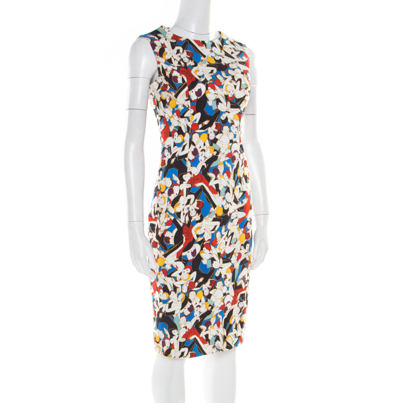 

Carolina Herrera Archive Collection Tango Dancer Print Sleeveless Sheath Dress, Multicolor