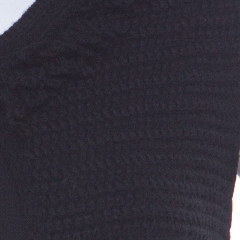 Pre-owned Carolina Herrera Black Chunky Knit Merino Wool Fringed Sleeveless Cardigan Xs