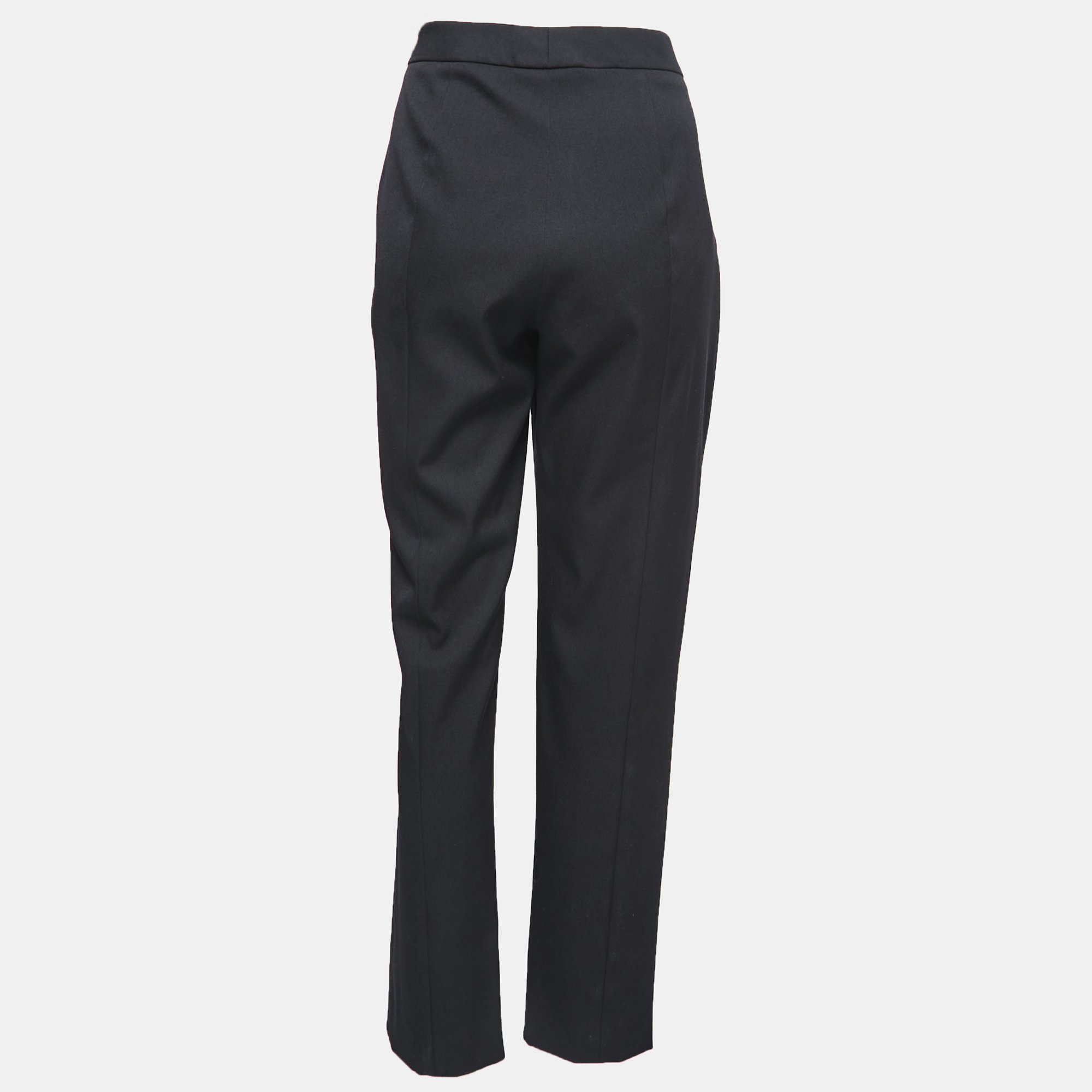 

Carolina Herrera Black Wool Straight Leg Trousers