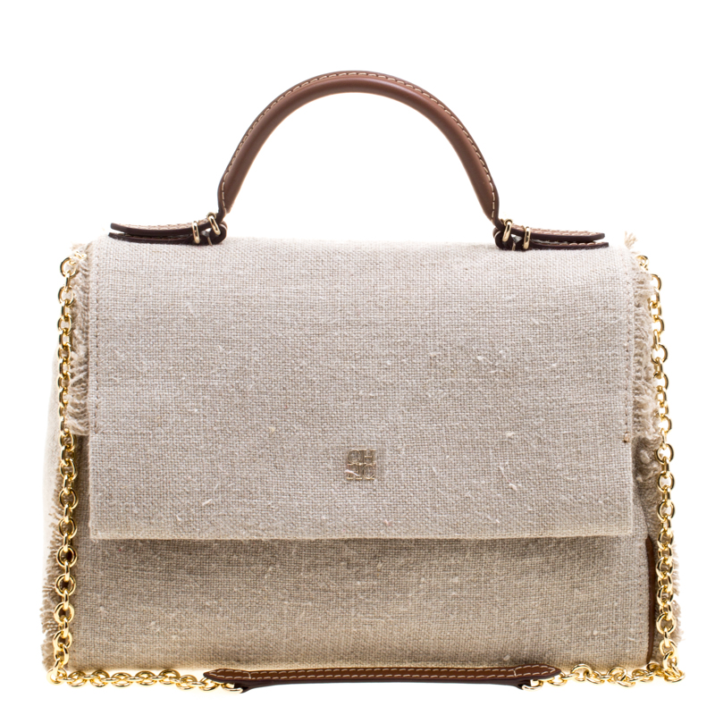 carolina herrera beige bag