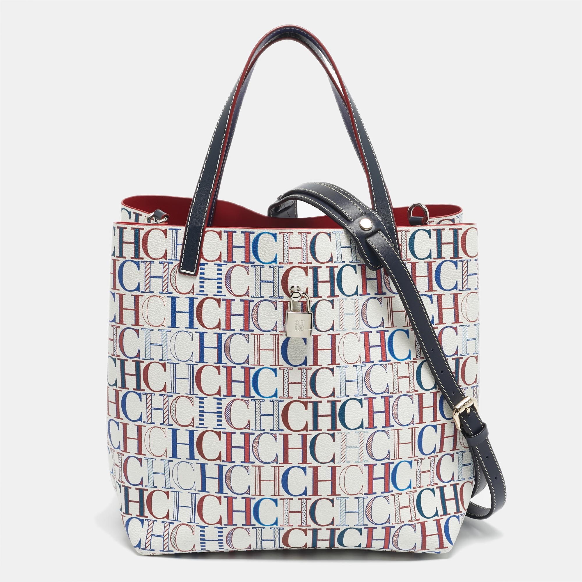 

Carolina Herrera Multicolor Monogram Coated Canvas Medium Matryoshka Locked Tote