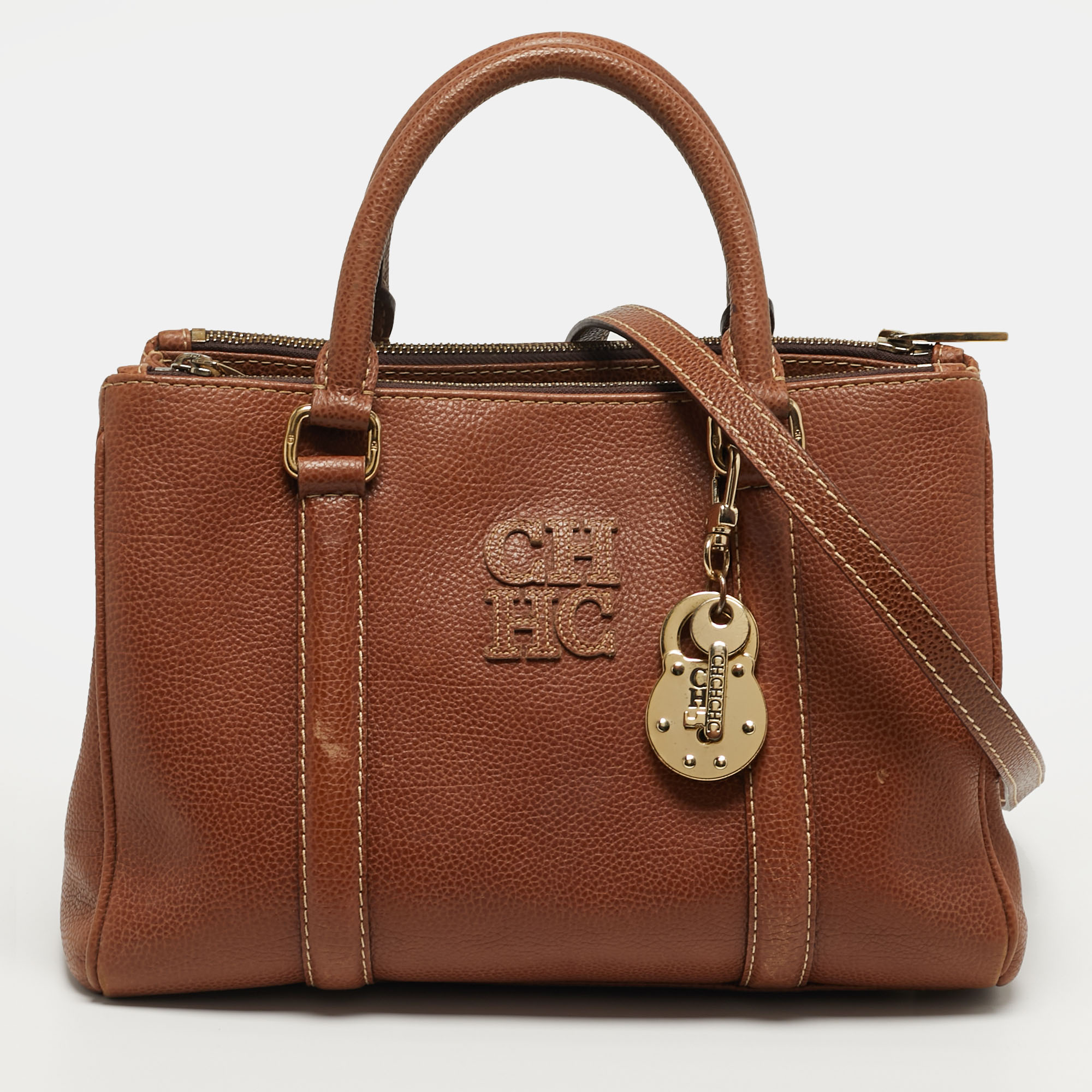 

Carolina Herrera Matteo Brown Leather Tote