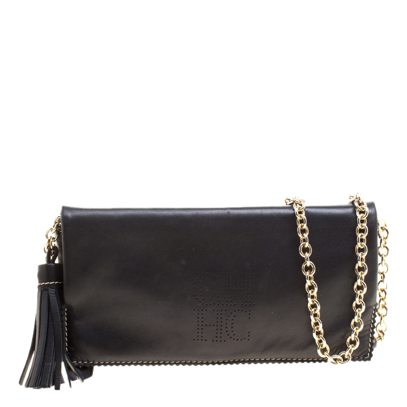 Carolina Herrera Black Leather Chain Crossbody Bag Carolina Herrera | TLC