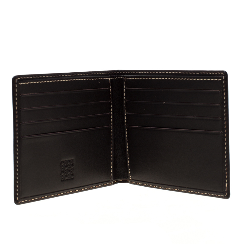 

Carolina Herrera Black Monogram Leather Bifold Wallet
