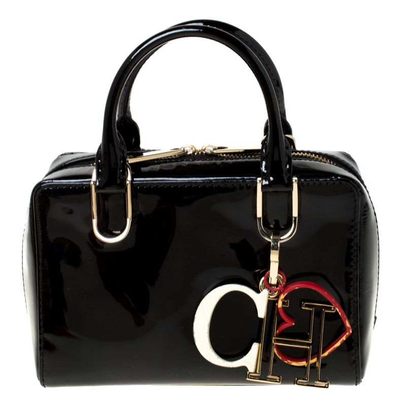 black patent crossbody