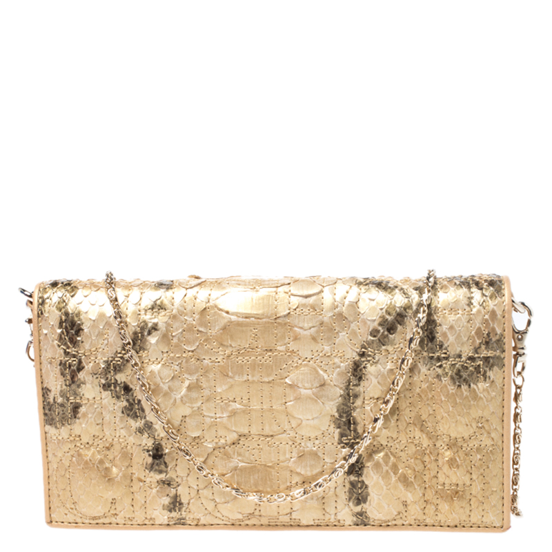 Carolina Herrera, Bags, New Carolina Herrera Metallic Gold Clutch Bag