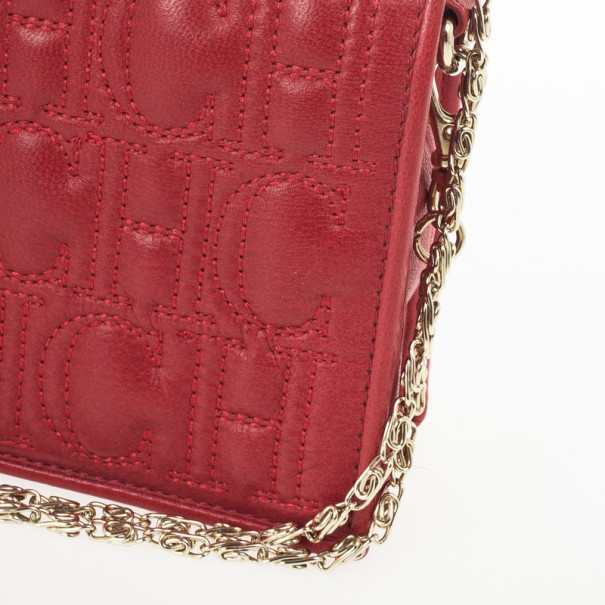 Leather clutch bag Carolina Herrera Red in Leather - 31967288