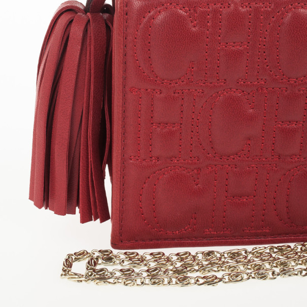 Leather clutch bag Carolina Herrera Red in Leather - 31967288