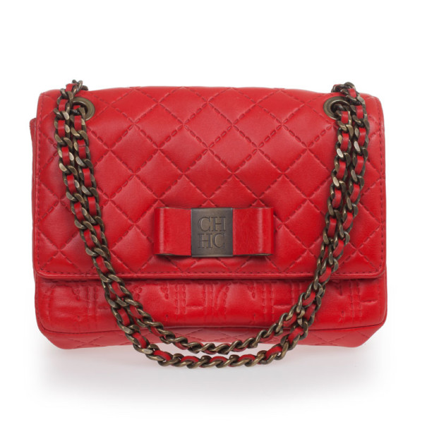 Pre Owned Carolina Herrera Monogram Embossed Bag