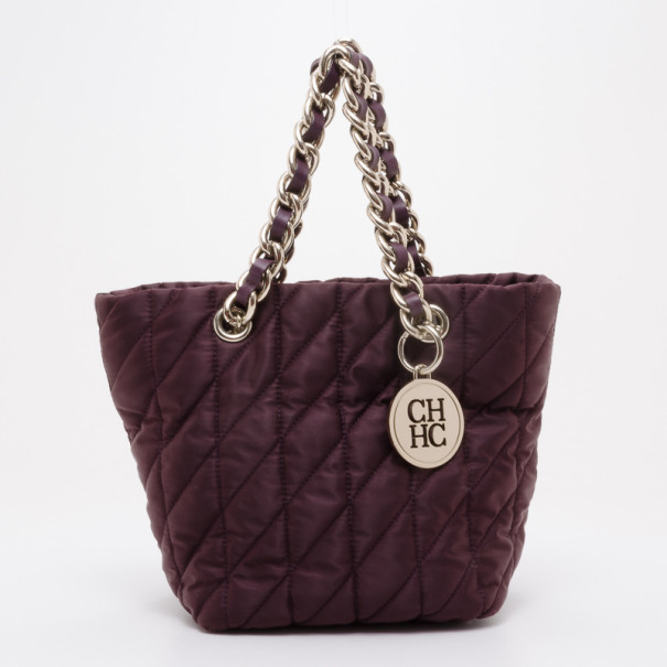 Pre Owned Carolina Herrera Quilted Tote