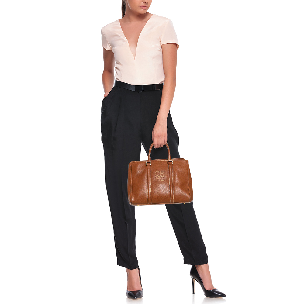 

Carolina Herrera Brown Leather Matteo Tote