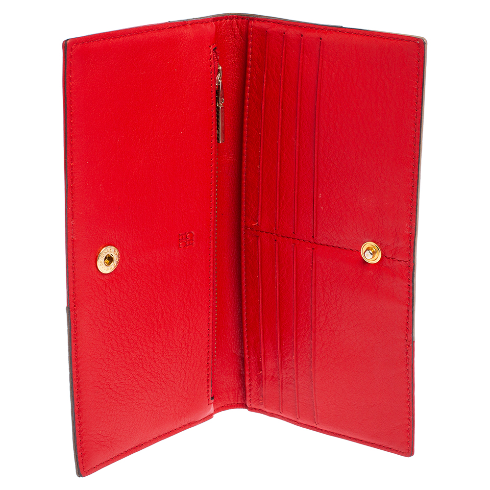 

Carolina Herrera Multicolor Monogram Leather Bifold Long Wallet