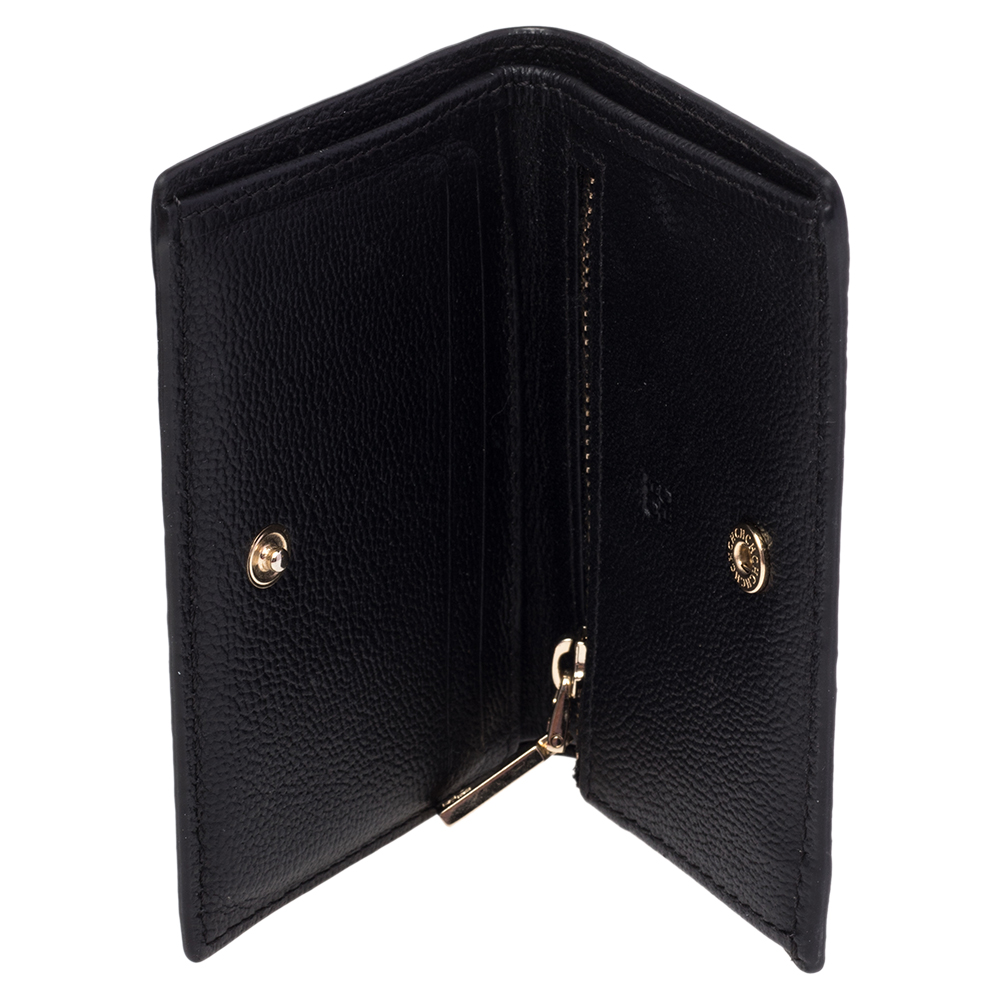 

CH Carolina Herrera Black Embossed Leather Bifold Wallet