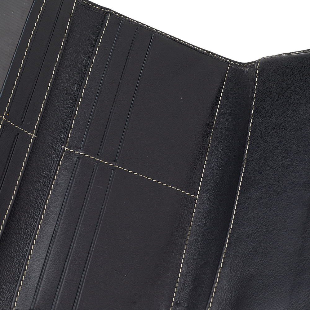

Carolina Herrera Black Leather Continental Wallet