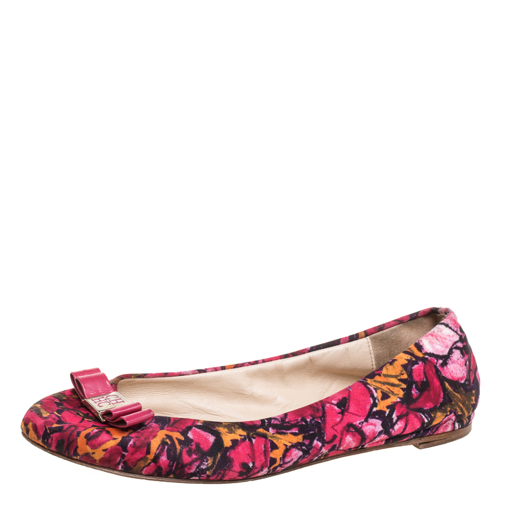 pink floral flats